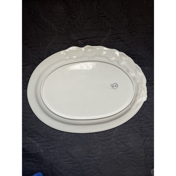 San Marco Nove Italia Oval Large Platter w/Raised Mixed Fruit 17x12” Serverware - Picture 2 of 11